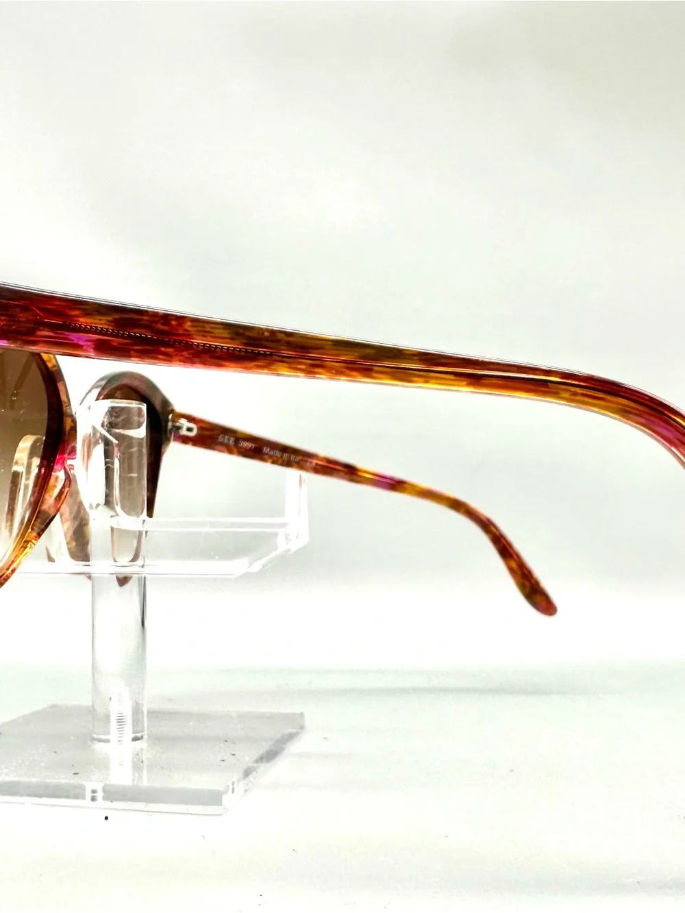 SEE 3991 Oversized Round Eyeglasses Tortoise Magenta Made Italy 632 FRAMES ONLY
